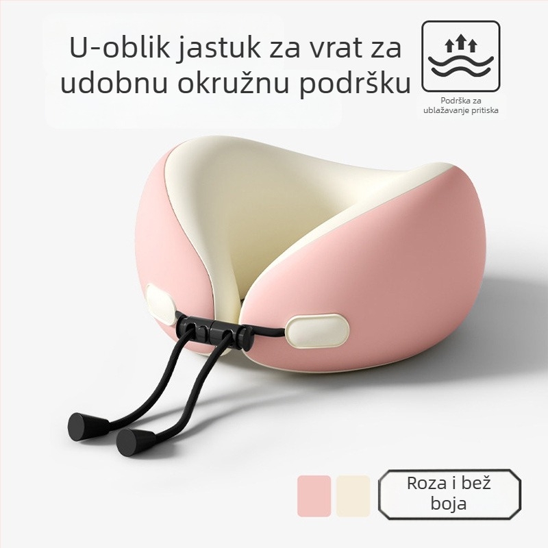 U-oblik jastuk – Kompaktni putni vratni jastuk za odrasle, memorijska pjena, jednostavan stil (Memorijska pjena; do 1 jin; Odrasli; Jednostavan stil)
