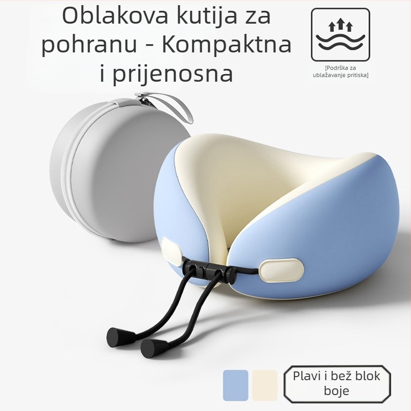 U-oblik jastuk – Kompaktni putni vratni jastuk za odrasle, memorijska pjena, jednostavan stil (Memorijska pjena; do 1 jin; Odrasli; Jednostavan stil)