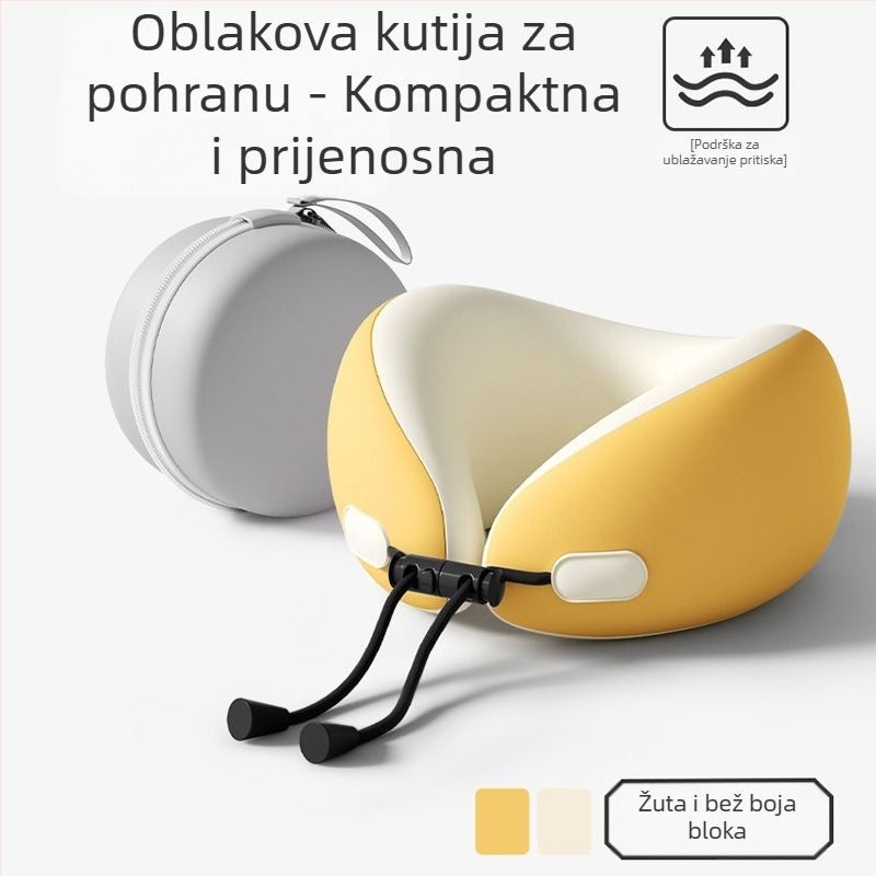 U-oblik jastuk – Kompaktni putni vratni jastuk za odrasle, memorijska pjena, jednostavan stil (Memorijska pjena; do 1 jin; Odrasli; Jednostavan stil)