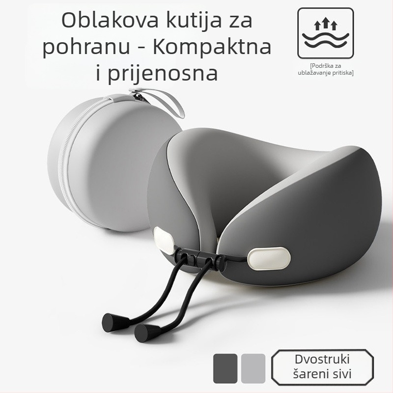 U-oblik jastuk – Kompaktni putni vratni jastuk za odrasle, memorijska pjena, jednostavan stil (Memorijska pjena; do 1 jin; Odrasli; Jednostavan stil)