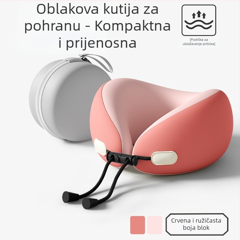 U-oblik jastuk – Kompaktni putni vratni jastuk za odrasle, memorijska pjena, jednostavan stil (Memorijska pjena; do 1 jin; Odrasli; Jednostavan stil)