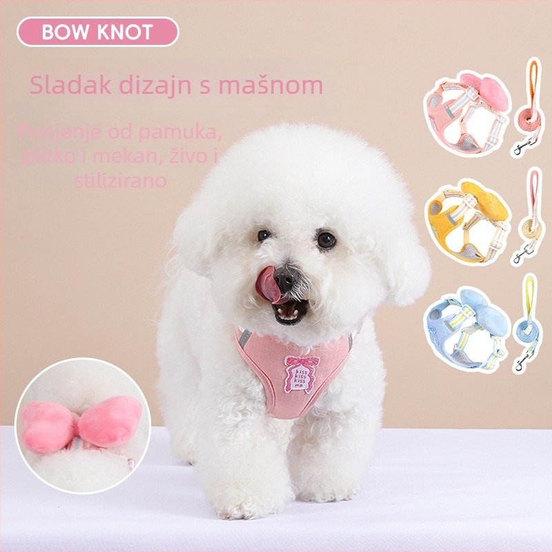 Hamak za psa u stilu veste s mašnicom, najlon, podesiv, otporan na kidanje