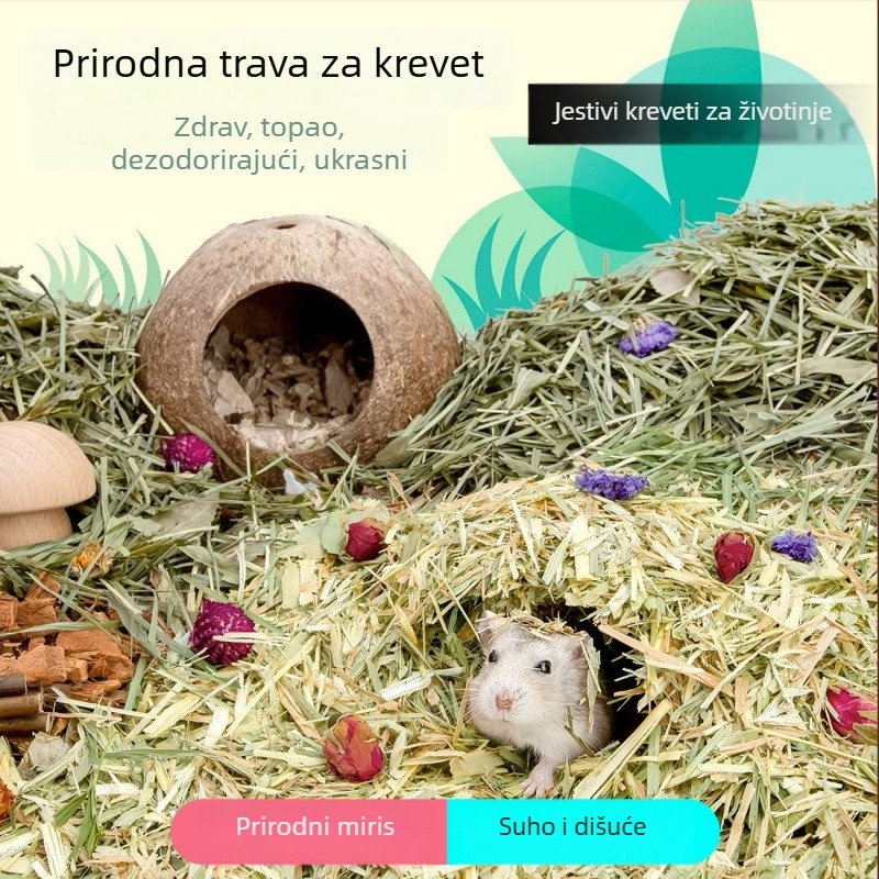 Podloga za male životinje od drvenih piljevina — madrac za hrčke, zejeve i glodavce; mirisna, dezodorirajuća, upijajuća, topla i prozračna