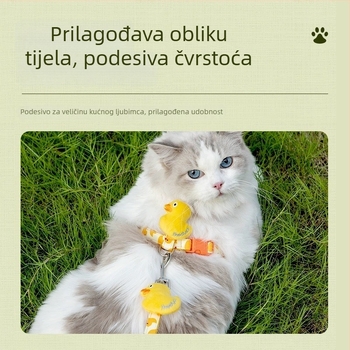 SOOYO Šetnja za mačke s prslukom, I-oblik dizajna otporan na kidanje, užadno-lanac za izlazak