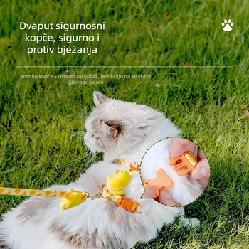 SOOYO Šetnja za mačke s prslukom, I-oblik dizajna otporan na kidanje, užadno-lanac za izlazak
