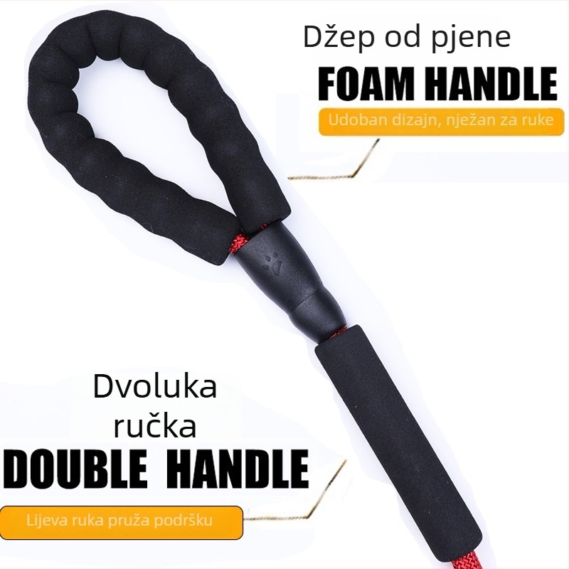 Reflektirajući poliesterski povodac za pse, neproduživi, otporan na kidanje