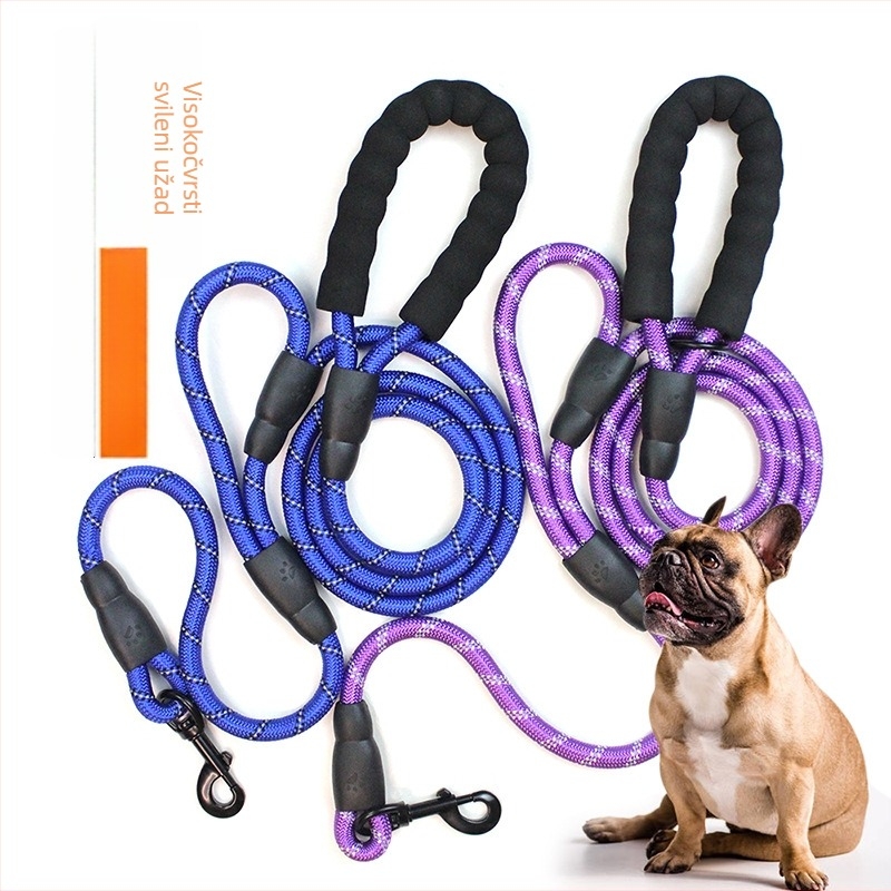 Reflektirajući poliesterski povodac za pse, neproduživi, otporan na kidanje