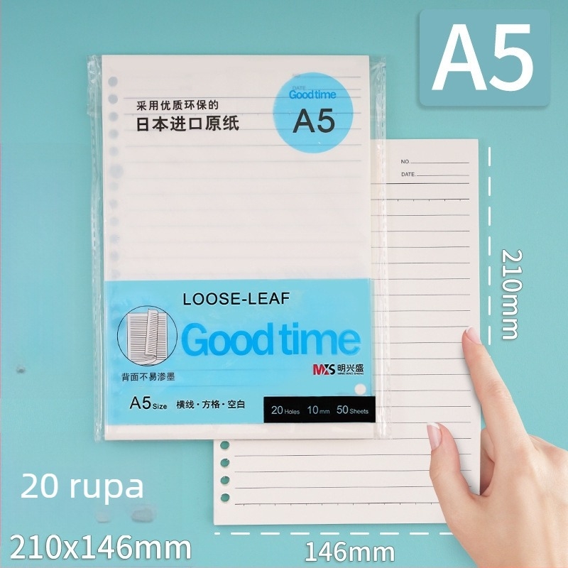 Ming Xingsheng refill papir za studentske bilježnice s kružnim otvorima, 50 listova, otisnuto logo, prilagodba, licencirana privatna etiketa