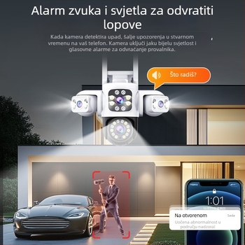 Vanjska kupolna kamera s noćnim vidom 0.001 lux, SNR 72 dB, napajanje 12V, ABS kućište, alarmna funkcija