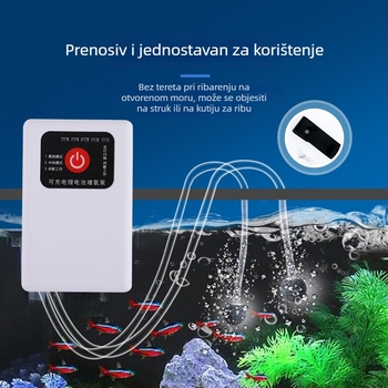Prenosna pumpa za oksigenaciju akvarija s AC/DC dvostrukim napajanjem, težina 162 g, kompatibilna s privatnim markama
