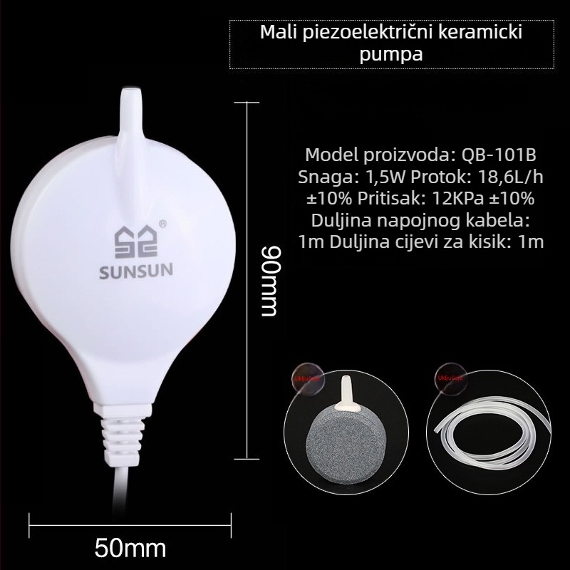 Kisik pumpa za akvarij i oksigenator, težina 0,1 kg, nije uvoz