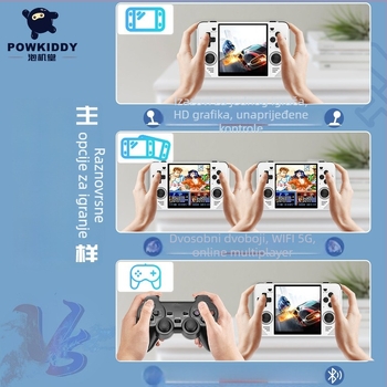 Powkiddy prijenosna konzola s otvorenim kodom – USB, 3,5 mm audio, bez memorijske kartice, RPG igre, MP4 player