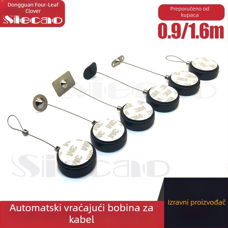 SIECAO Antikradni prikazni pretinac s automatskim teleskopskim proširenjem za nakit — automatsko proširenje; Primjena: vitrine za nakit i satove; Prilagodba: mogu se prilagoditi različiti završeci konaca; dio serije Anti-theft display