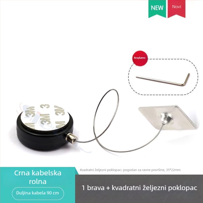 SIECAO Antikradni prikazni pretinac s automatskim teleskopskim proširenjem za nakit — automatsko proširenje; Primjena: vitrine za nakit i satove; Prilagodba: mogu se prilagoditi različiti završeci konaca; dio serije Anti-theft display