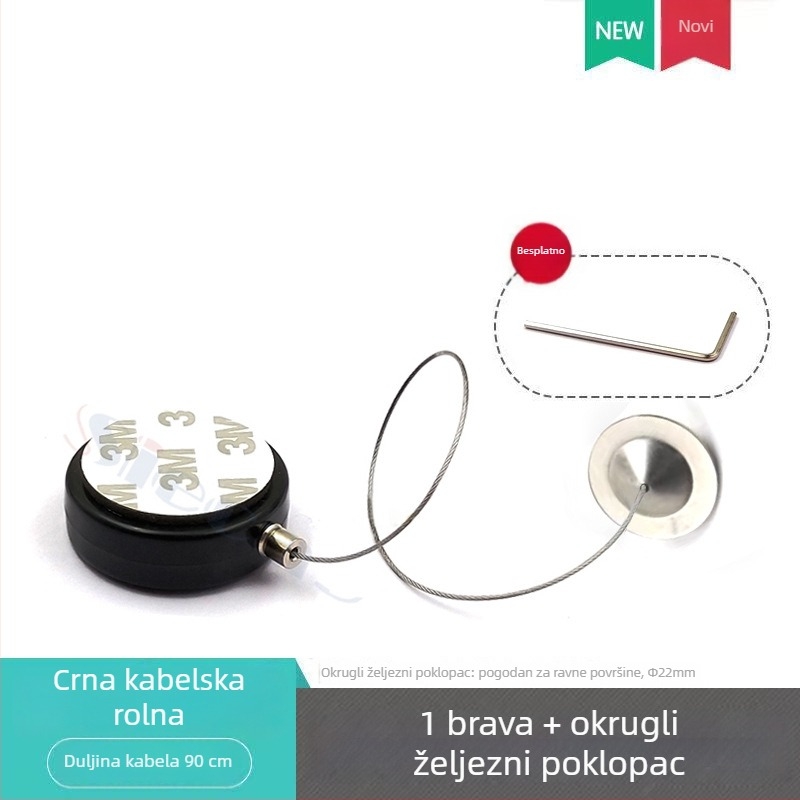 SIECAO Antikradni prikazni pretinac s automatskim teleskopskim proširenjem za nakit — automatsko proširenje; Primjena: vitrine za nakit i satove; Prilagodba: mogu se prilagoditi različiti završeci konaca; dio serije Anti-theft display