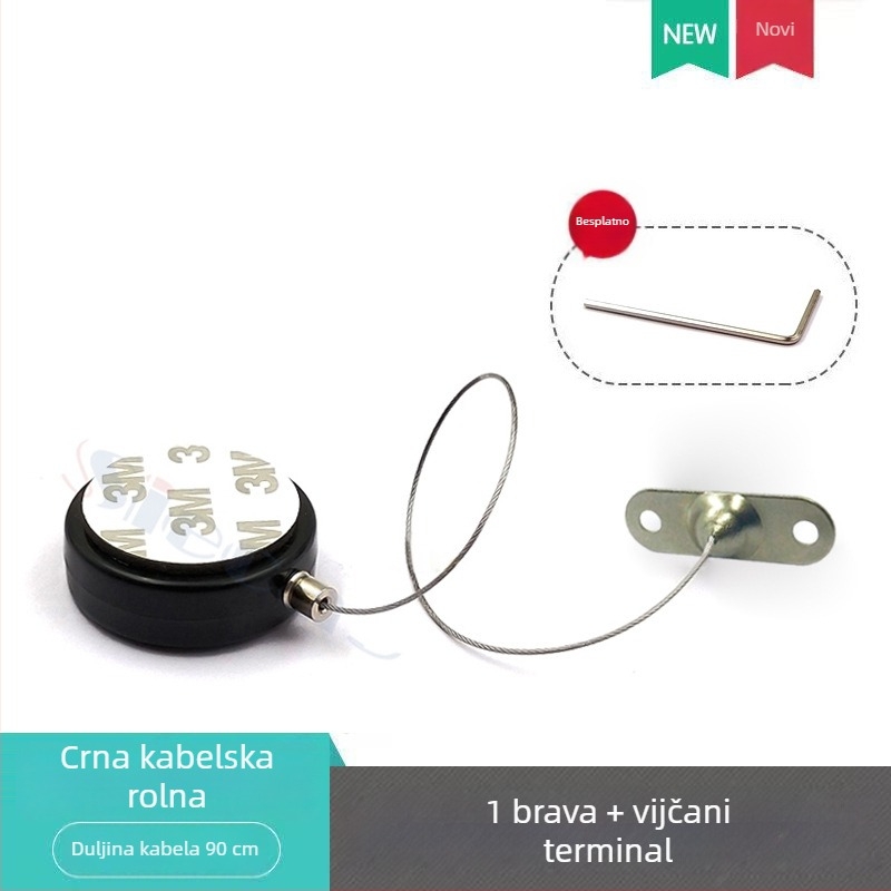SIECAO Antikradni prikazni pretinac s automatskim teleskopskim proširenjem za nakit — automatsko proširenje; Primjena: vitrine za nakit i satove; Prilagodba: mogu se prilagoditi različiti završeci konaca; dio serije Anti-theft display