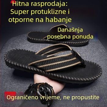Jing'an muške japanke, otvoreni prst, gornji dio od tkanine, EVA đon, svakodnevno opuštanje, unutarnja/ vanjska upotreba