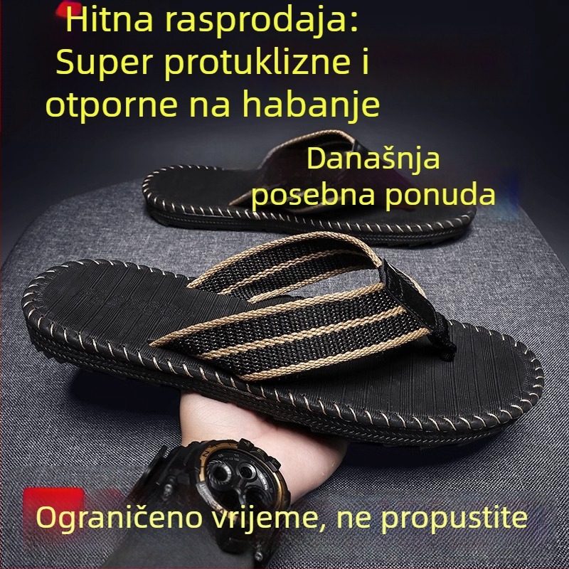 Jing'an muške japanke, otvoreni prst, gornji dio od tkanine, EVA đon, svakodnevno opuštanje, unutarnja/ vanjska upotreba