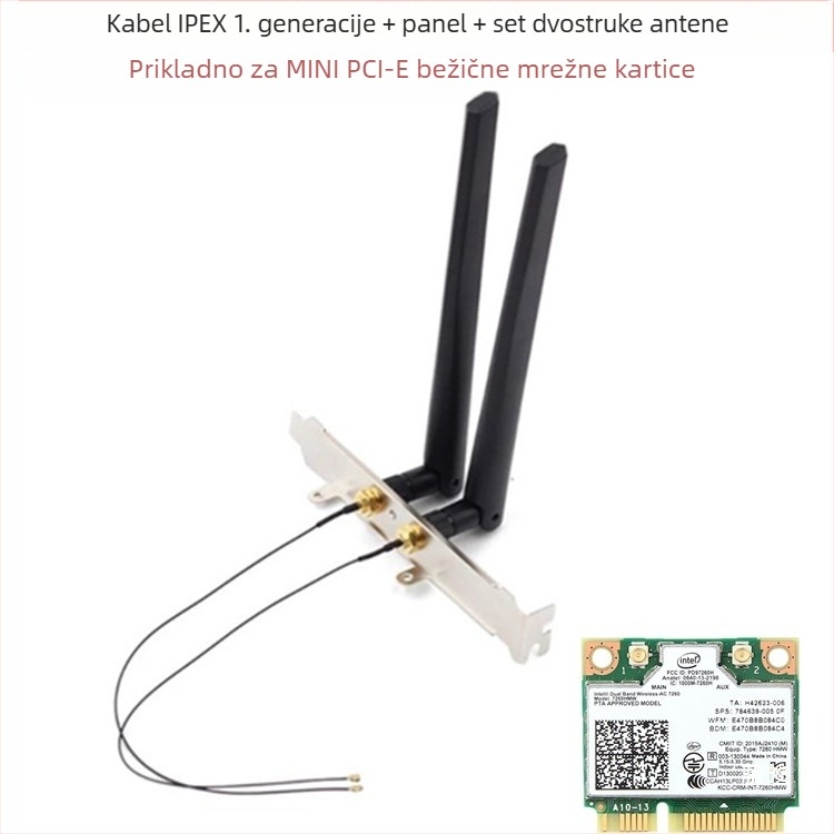 Stolni WiFi 6 dual-band usmjerivač s antenom za pojačanje i SMA konektorom, 10/6 dB