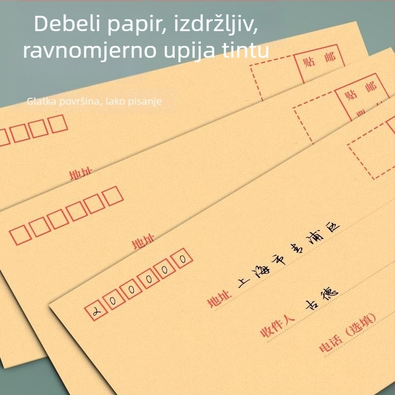 Goode kovert od kraft papira za račune, dokumente i novac, spreman za slanje