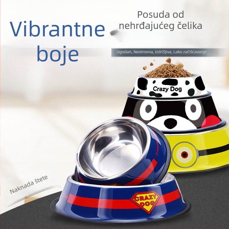 Posuda za pse od nehrđajućeg čelika – Little cute egg, oprema za kućne ljubimce