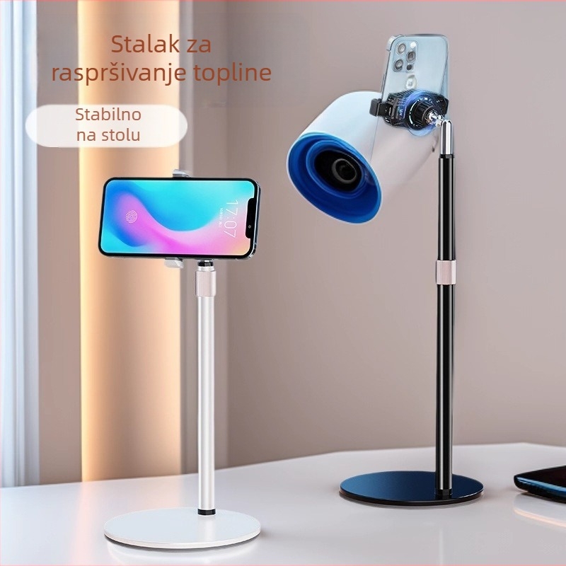 Stolni držač za telefon za livestream — regulacija temperature s digitalnim zaslonom, poluvodičko hlađenje, 6W, Type-C, 125 g, materijal ABS+PC+aluminij