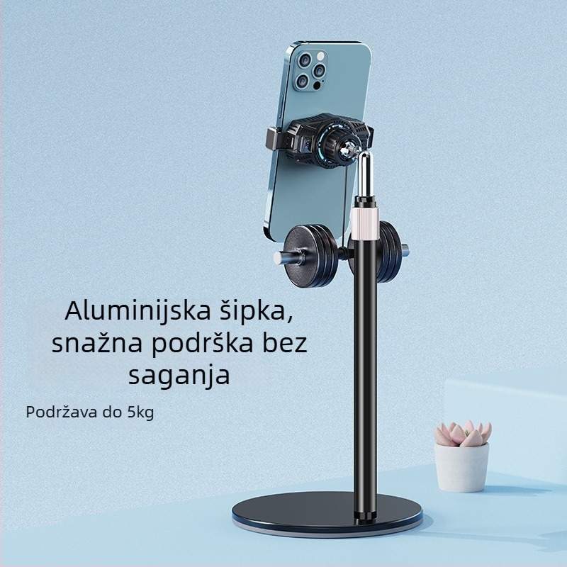 Stolni držač za telefon za livestream — regulacija temperature s digitalnim zaslonom, poluvodičko hlađenje, 6W, Type-C, 125 g, materijal ABS+PC+aluminij