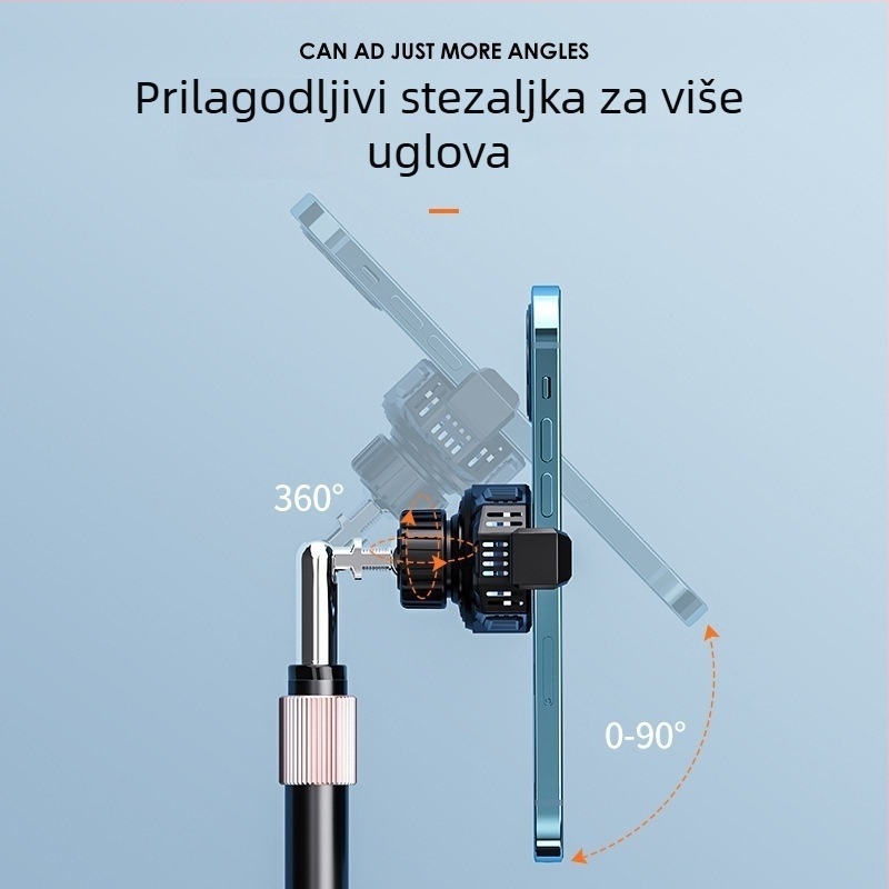 Stolni držač za telefon za livestream — regulacija temperature s digitalnim zaslonom, poluvodičko hlađenje, 6W, Type-C, 125 g, materijal ABS+PC+aluminij
