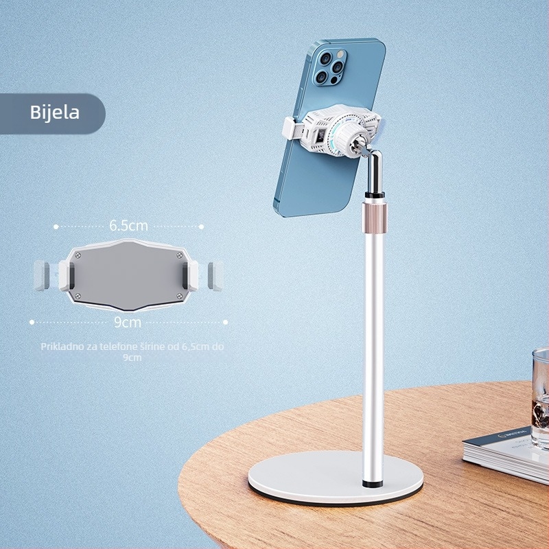 Stolni držač za telefon za livestream — regulacija temperature s digitalnim zaslonom, poluvodičko hlađenje, 6W, Type-C, 125 g, materijal ABS+PC+aluminij