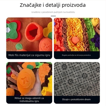 Matrica za miris s sporim hranjenjem za pse – interaktivna puzzle igra za poticanje uma i skrivanje poslastica