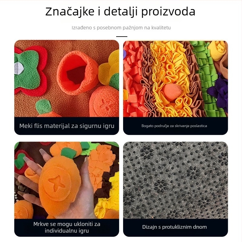 Matrica za miris s sporim hranjenjem za pse – interaktivna puzzle igra za poticanje uma i skrivanje poslastica