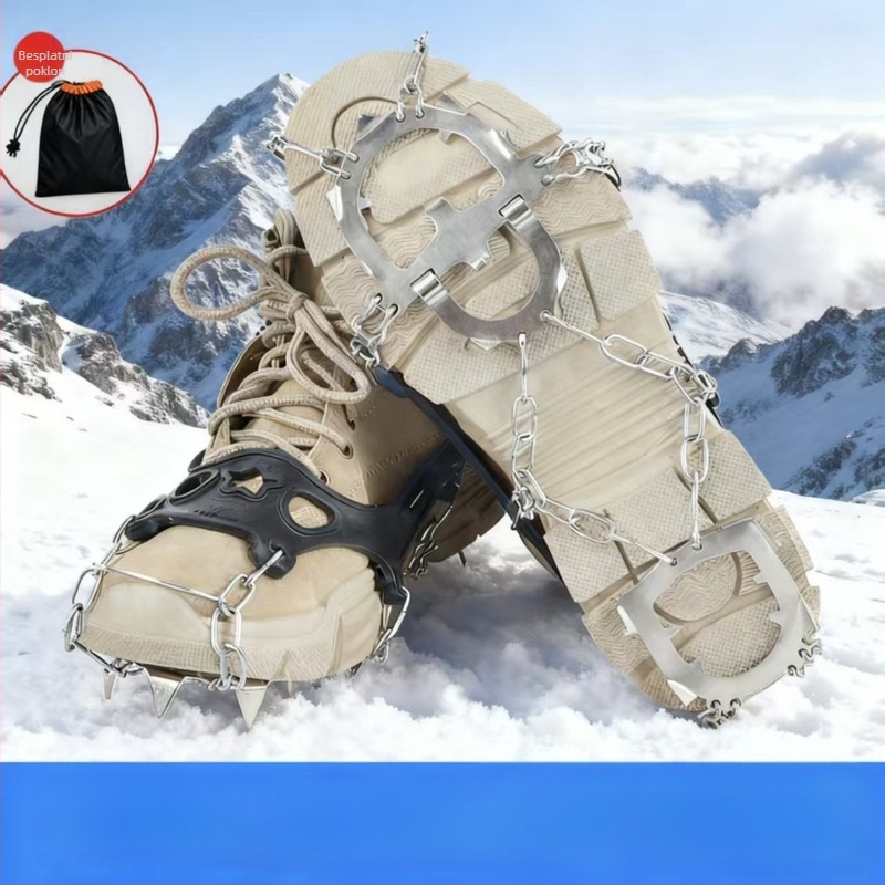 Hongchuan Protuklizne navlake za cipele / ledne kandže za planinarenje – Dvostruke specifikacije, Pakiranje 50 kom