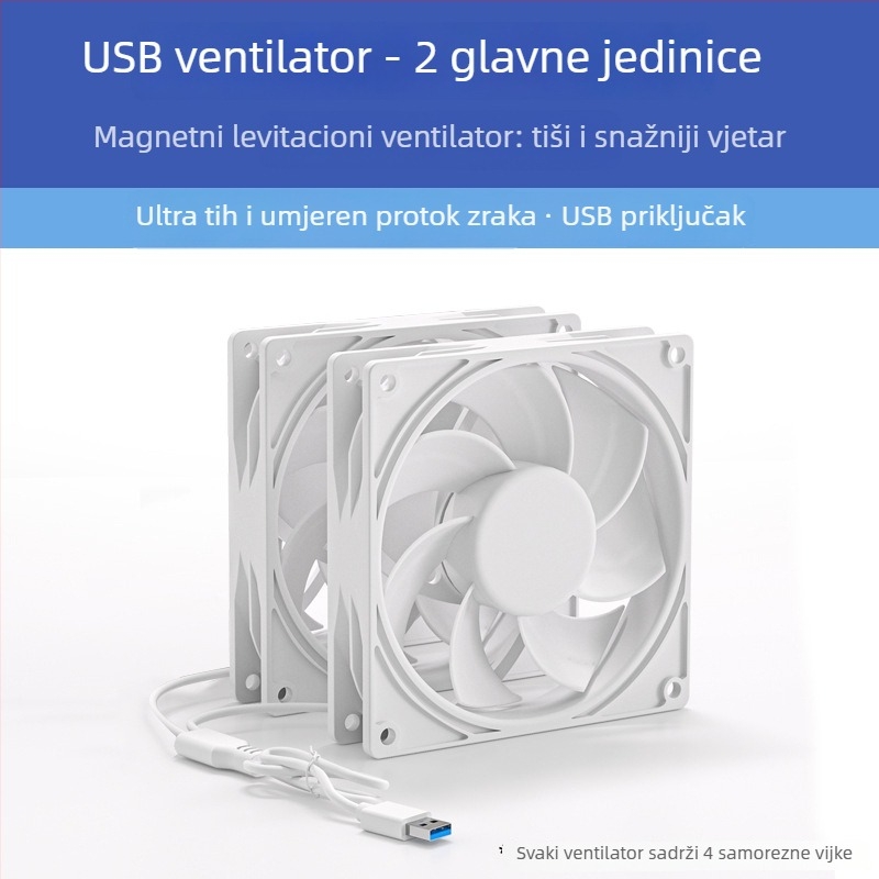 Ventilator za hlađenje kućišta računala, 5V, aksijalni, 1800 ob/min, ležaj s uljem, zračno hlađenje
