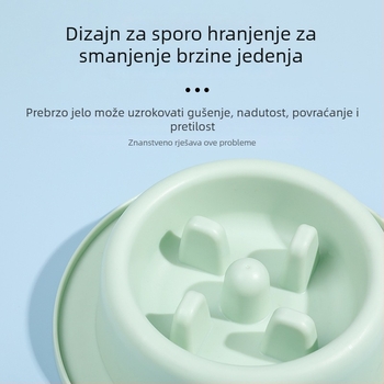 Beiqin plastična zdjela za kućne ljubimce u obliku kosti za polagano hranjenje, anti-gušenje, bez automatskog hranjenja, 120 kom