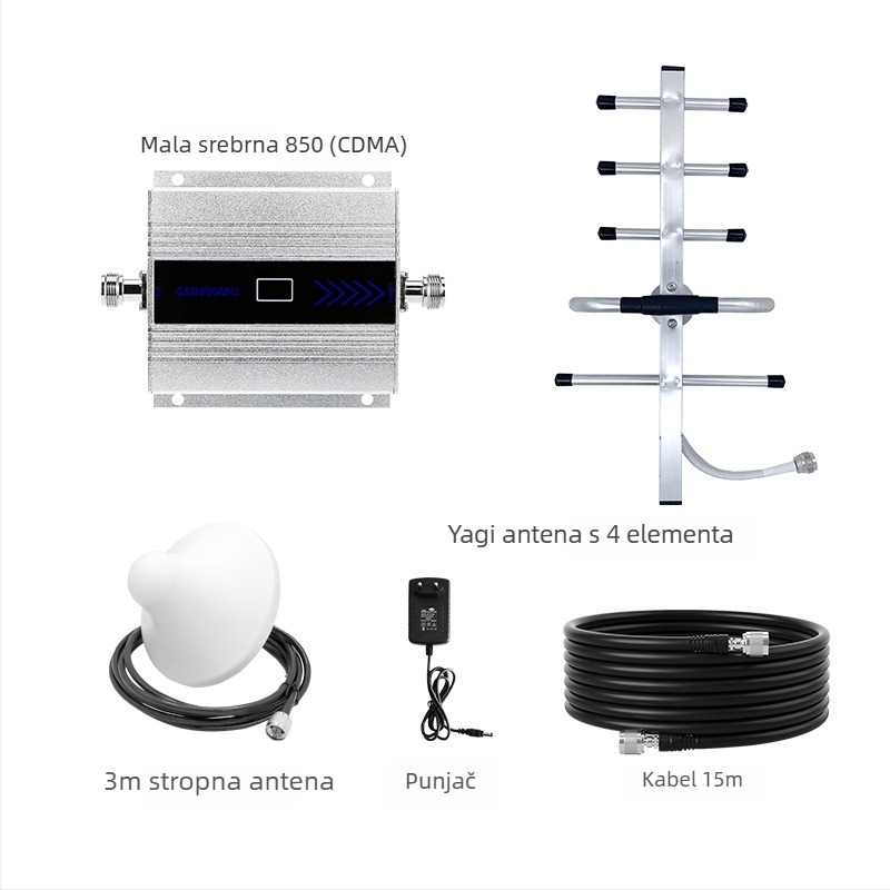 HB-39 Pojačivač signala za mobilni telefon, 900/1800/2100 MHz, pokrivenost 300 m², GSM/DCS/3G/CDMA mreže, ugrađeni firewall.