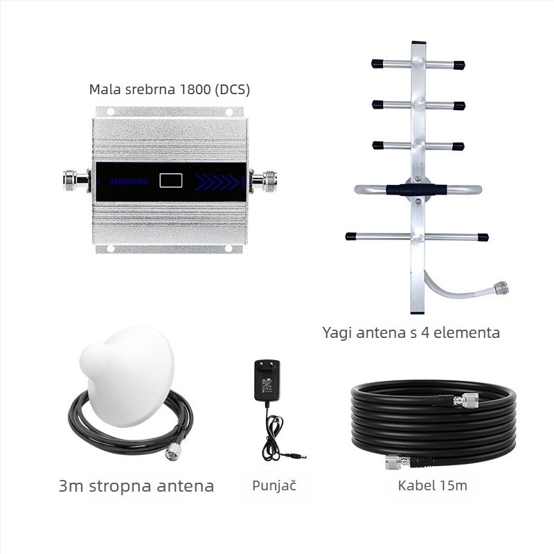 HB-39 Pojačivač signala za mobilni telefon, 900/1800/2100 MHz, pokrivenost 300 m², GSM/DCS/3G/CDMA mreže, ugrađeni firewall.