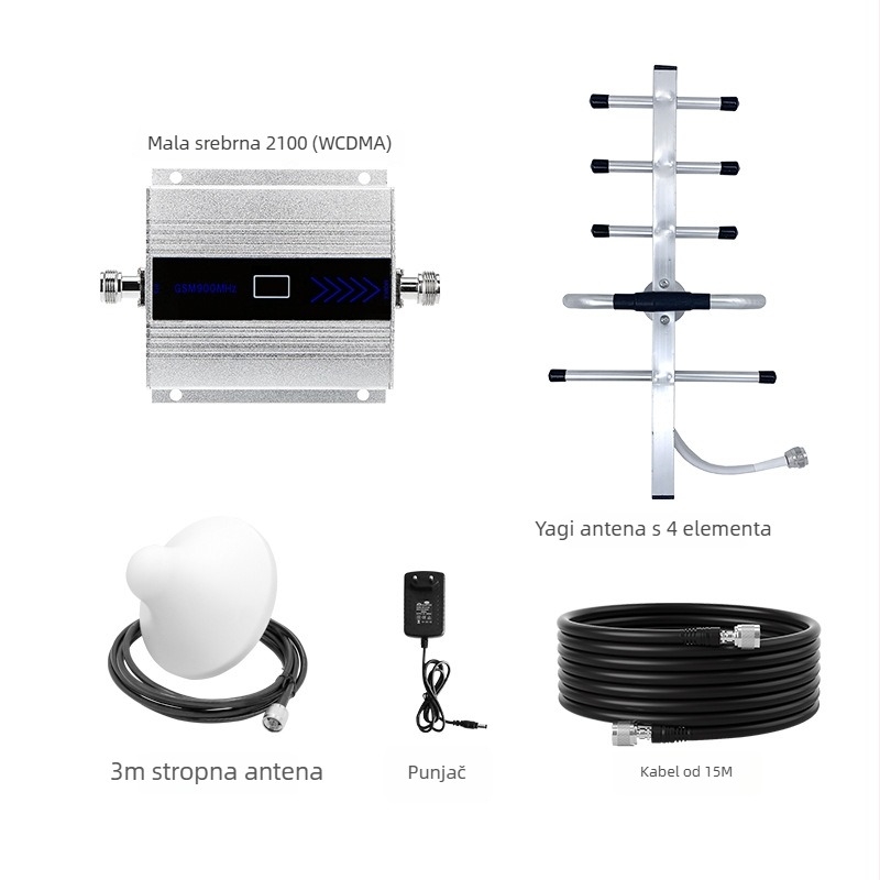 HB-39 Pojačivač signala za mobilni telefon, 900/1800/2100 MHz, pokrivenost 300 m², GSM/DCS/3G/CDMA mreže, ugrađeni firewall.