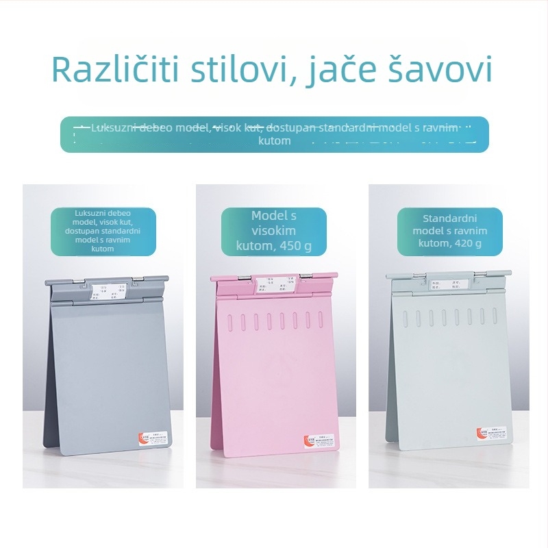 ABS plastični klip za medicinske kartoteke, s logotipom, prilagodljiv, kompatibilan s A4, debljina ploče 1,2 mm, čvrst i otporan na padove