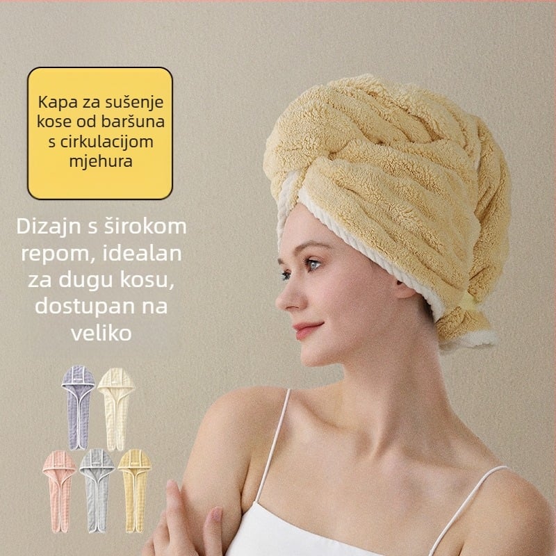 Kapa za sušenje kose od koralnog flekša, 32 vlakana, običan pređa, 120–139 g, marka Man youyou