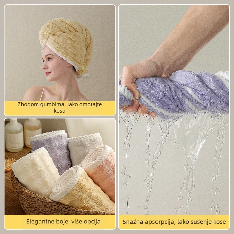 Kapa za sušenje kose od koralnog flekša, 32 vlakana, običan pređa, 120–139 g, marka Man youyou