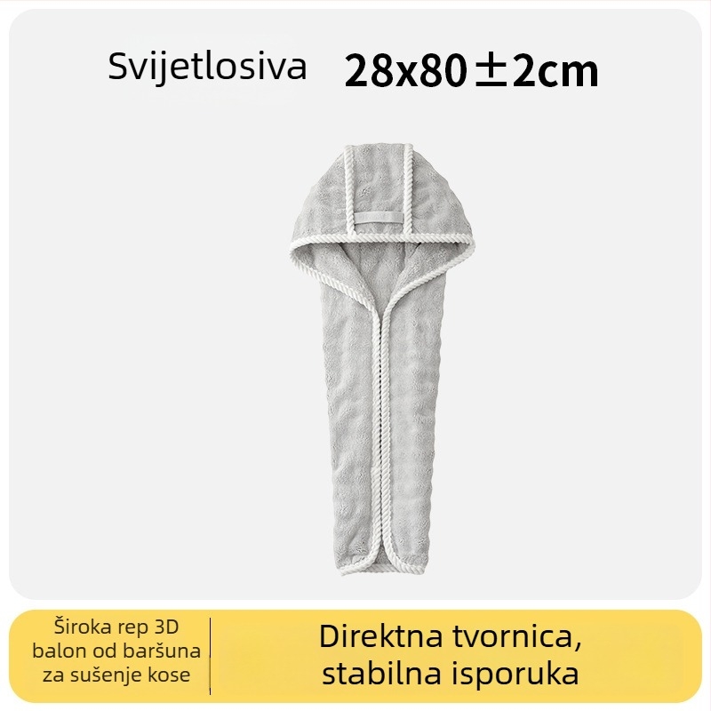 Kapa za sušenje kose od koralnog flekša, 32 vlakana, običan pređa, 120–139 g, marka Man youyou