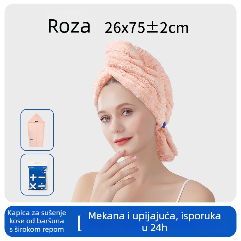 Kapa za sušenje kose od koralnog flekša, 32 vlakana, običan pređa, 120–139 g, marka Man youyou