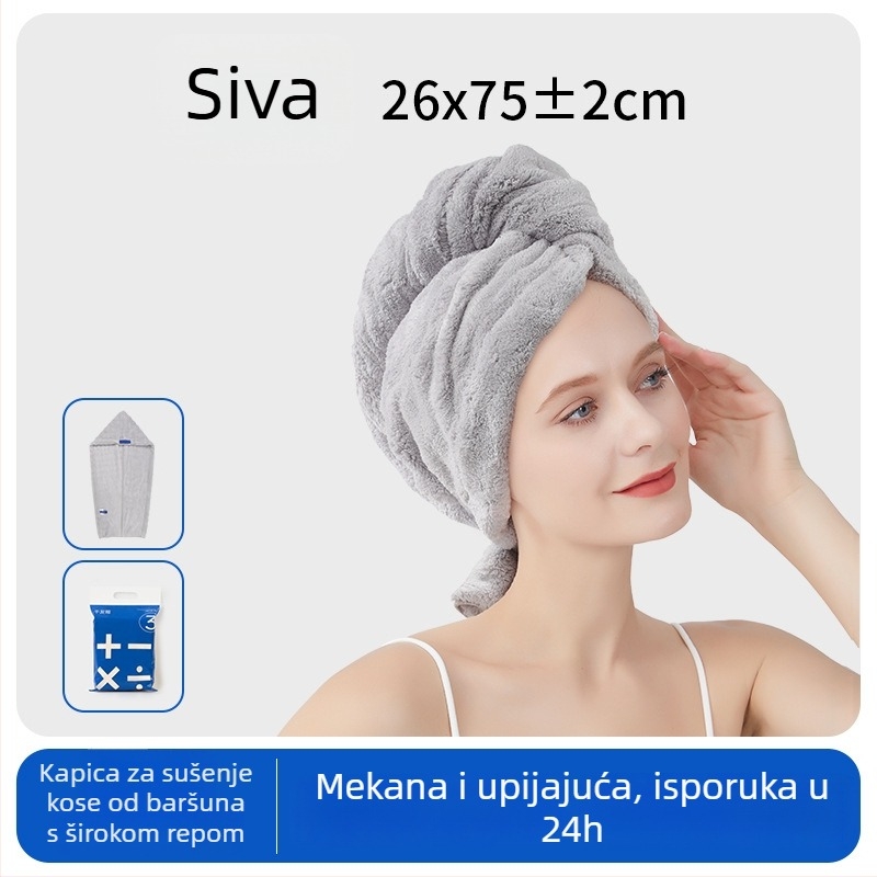 Kapa za sušenje kose od koralnog flekša, 32 vlakana, običan pređa, 120–139 g, marka Man youyou