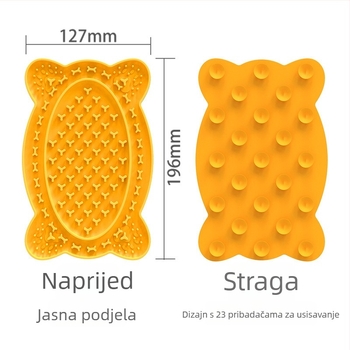 Silikonska podloga za sporo hranjenje pasa sa usisnom čašicom, ponovo upotrebljiva
