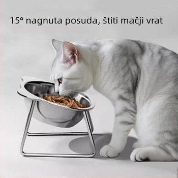 Podignute posude od nehrđajućeg čelika za kućne ljubimce, za mačke i pse, otporne na prevrnuće, posude za hranu i piće, marka Favorite