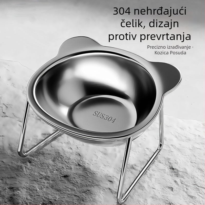 Podignute posude od nehrđajućeg čelika za kućne ljubimce, za mačke i pse, otporne na prevrnuće, posude za hranu i piće, marka Favorite