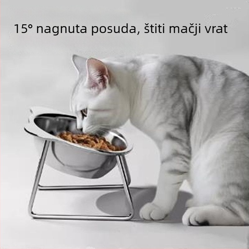 Podignute posude od nehrđajućeg čelika za kućne ljubimce, za mačke i pse, otporne na prevrnuće, posude za hranu i piće, marka Favorite
