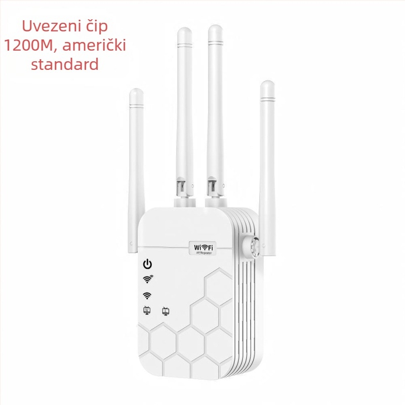 WiFi repeater sa šest antena | 1200 Mbps | pokrivenost 300 m | 802.11ac | kroz zid