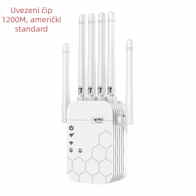WiFi repeater sa šest antena | 1200 Mbps | pokrivenost 300 m | 802.11ac | kroz zid