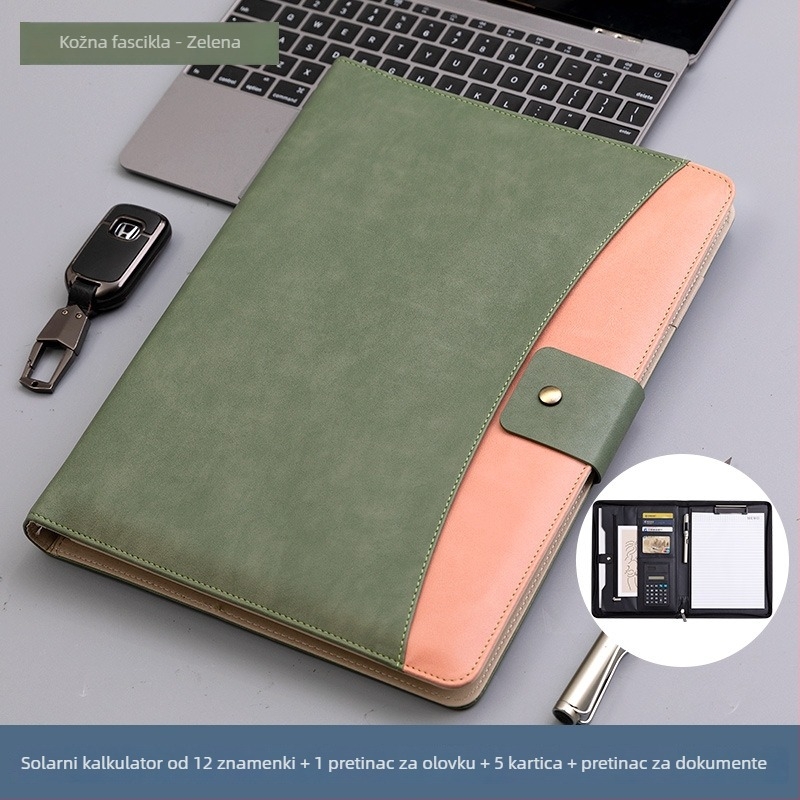 A4 kožni clipboard za dokumente sa snažnim klipom i pločnim klipom, prilagodljiv logotipu